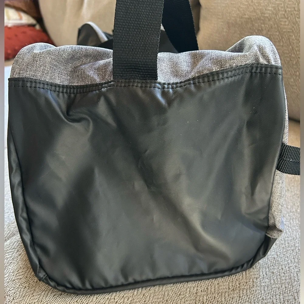 Michael Jordan Air Two-Tone Black and Gray Duffel Bag Lightweight Travel Sports